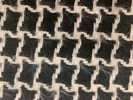 Ткань пальтовая Букле Жаккард SH 2045#1 мультиколор белый-черный