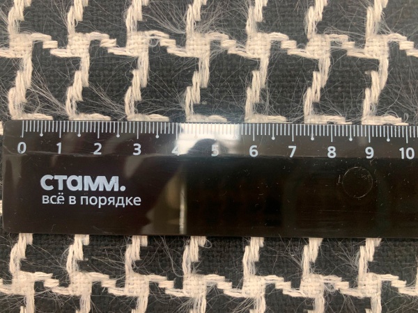 Ткань пальтовая Букле Жаккард SH 2045#1 мультиколор белый-черный