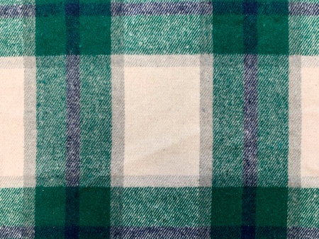 Фланель рубашечная М60-137#4 клетка зеленая