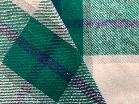 Фланель рубашечная М60-137#4 клетка зеленая