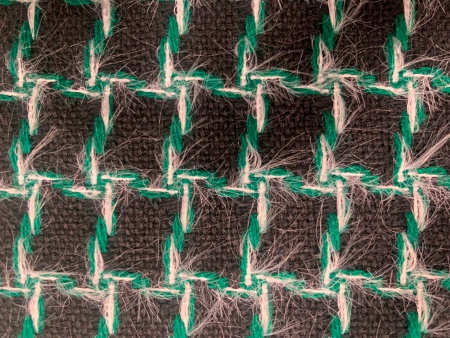 Ткань пальтовая Букле Жаккард SH 2045#3 мультиколор черный-зеленый