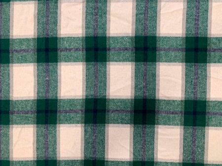 Фланель рубашечная М60-137#4 клетка зеленая