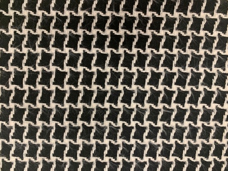 Ткань пальтовая Букле Жаккард SH 2045#1 мультиколор белый-черный