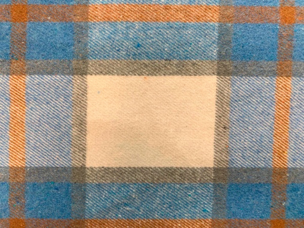 Фланель рубашечная М60-137#3 клетка голубая