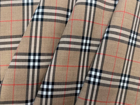 Костюмная клетка КТ 2100#58 бежевая