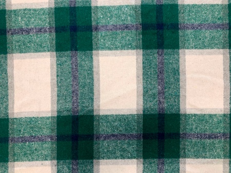 Фланель рубашечная М60-137#4 клетка зеленая