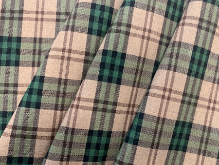 Костюмная клетка КТ 2100#62 зеленая