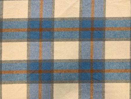 Фланель рубашечная М60-137#3 клетка голубая