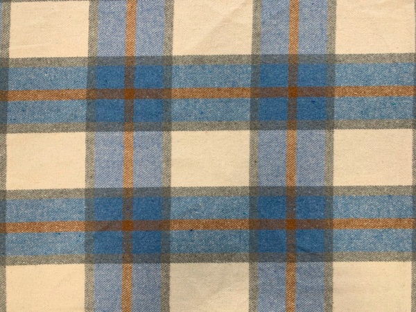 Фланель рубашечная М60-137#3 клетка голубая