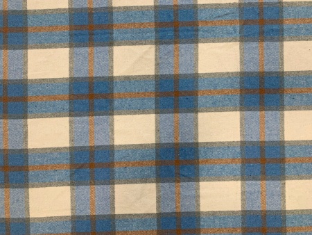 Фланель рубашечная М60-137#3 клетка голубая