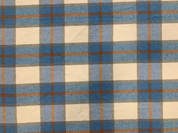 Фланель рубашечная М60-137#3 клетка голубая